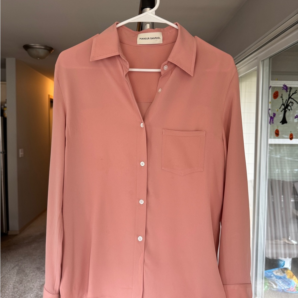 Mansur Gavriel Blush Pink Blouse